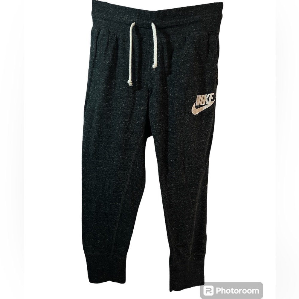 Women's Heather Grey Cuffed Sweatpants With Pockets Size S